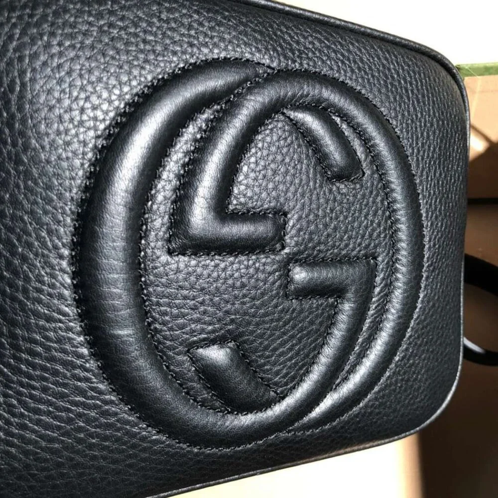 Authentic Gucci Soho Disco Black Leather Small Crossbody Bag - Picture 5 of 7